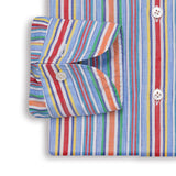 Multi Coloured Striped Linen Shirt