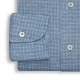 Blue Check Linen Shirt