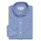 Blue Embroidered Pattern Shirt