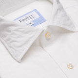 White Embroidered Stripe Shirt