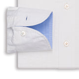 White Embroidered Stripe Shirt
