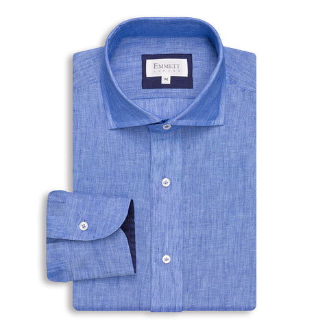 Denim Blue Linen Shirt