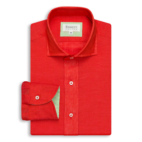 Red Linen Shirt