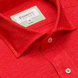Red Linen Shirt
