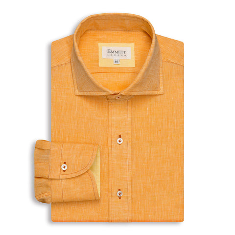 Orange Linen Shirt