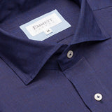 Dark Blue Linen Shirt