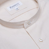Beige Grandad Collar Shirt