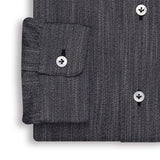 Black Grandad Collar Shirt
