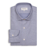 Blue Square Print Casual Shirt