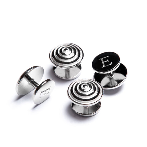 Silver Cone Dress Studs