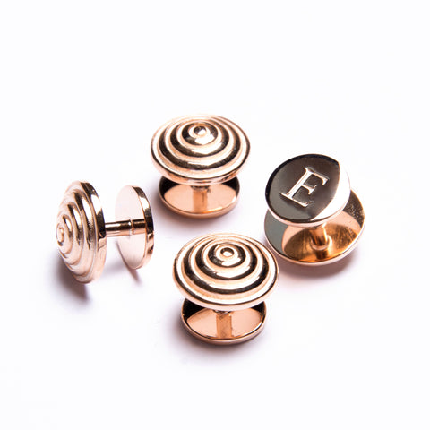 Rose Gold Cone Dress Studs