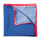 Navy with White Dot Pocket Square