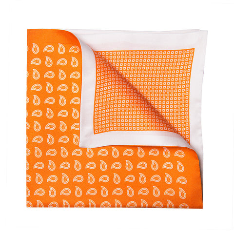 Orange Pocket Square