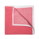 Red with Flowers Pocket Square