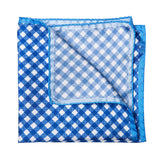 Navy Check Pocket Square