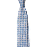 Sky Blue and White Tie