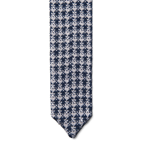 White and Navy Tie