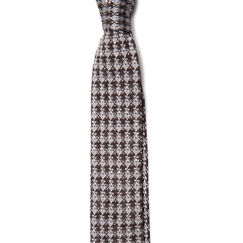 Brown and White Tie