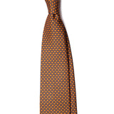 Orange with Navy Square Tie