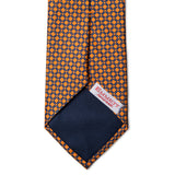 Orange with Navy Square Tie