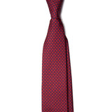 Red with Navy Square Tie