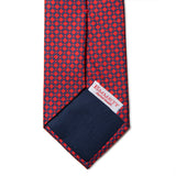 Red with Navy Square Tie