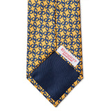 Yellow with Navy Print Tie