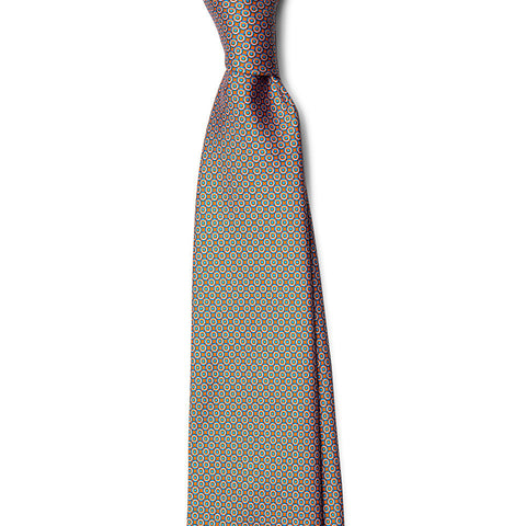 Orange with Blue Circle Tie