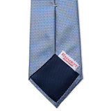 Blue with White Print Tie
