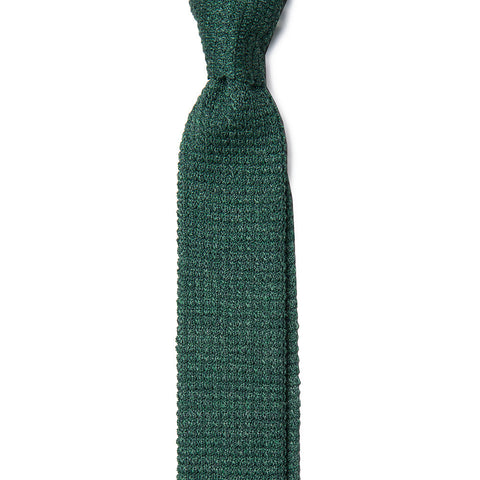 Green Knitted Silk Tie