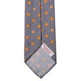Grey Yellow Flowers Tie