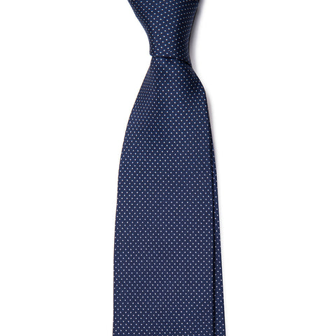 Navy White Tiny Spot Tie