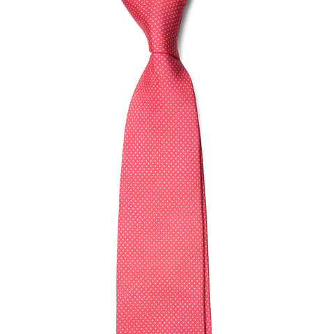 Pink White Spot Tiny Tie